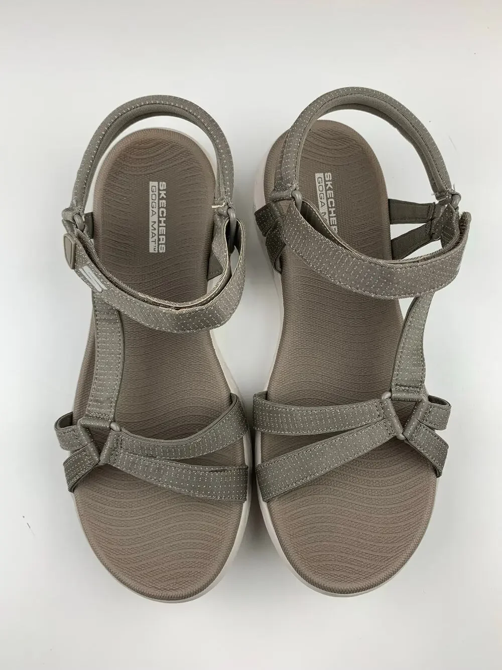 Skechers On The Go 600 Brilliancy Sandals Taupe Casual Comfort Sporty Women's 10